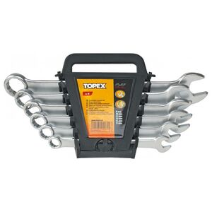 Topex Zestaw kluczy płasko-oczkowych 6-22mm 12szt. (35D757)