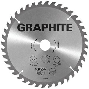 Graphite Tarcza do pilarki widiowa 255x30mm 40 zębów 57H686