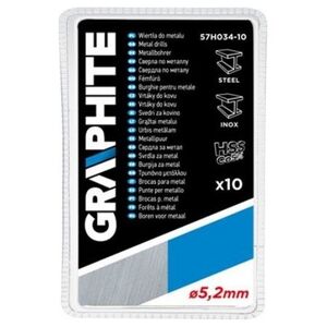 Wiertło Graphite do metalu kobaltowe walcowe 5,2mm 10szt. (57H034-10)