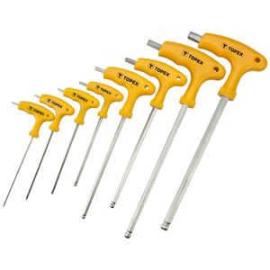 Topex Zestaw kluczy imbusowych hex typ T 2-10mm z kulką 8szt. (35D967)
