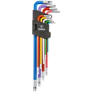 Topex Zestaw kluczy trzpieniowych torx typ L T10-T50 9szt. (35D969)