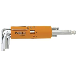 Neo Zestaw kluczy imbusowych hex typ L 2-10mm z kulką 8szt. (09-523)