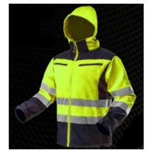 Neo Kurtka robocza ostrzegawcza softshell z kapturem żółta rozmiar XXXL (81-700-XXXL)