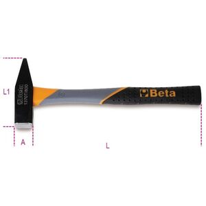 Beta Tools Młotek ślusarski rączka z tworzywa sztucznego 1kg 360mm (1370T/1000)
