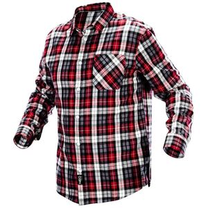 Neo Koszula flanelowa (Koszula flanelowa krata czerwono-czarno-biała, rozmiar XL)