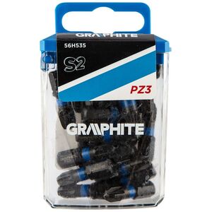 Graphite Końcówka wkrętakowa (Bity udarowe PZ3 x 25 mm, 20 szt.)