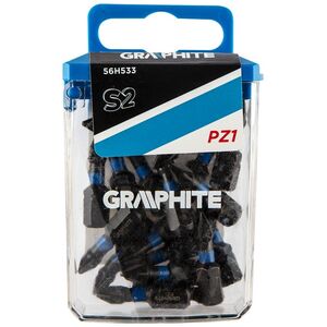 Graphite Końcówka wkrętakowa (Bity udarowe PZ1 x 25 mm, 20 szt.)