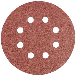 Graphite Krążki ścierne (Krążki ścierne 125 mm, K80, 5 szt., z 8 otworami)
