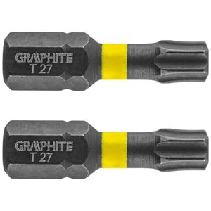 Graphite Końcówka wkrętakowa (Bity udarowe TX27 x 25 mm, 2 szt.)