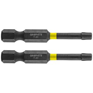 Graphite Końcówka wkrętakowa (Bity udarowe TX20 x 50 mm, 2 szt.)