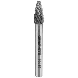 Graphite FREZ DO METALU HM TYP F (OSTROŁUKOWY ZAOKRĄGLONY) 8 X 18 MM TRZPIEŃ 6 X 45 MM 55H370 GRAPHITE