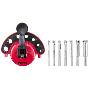 Verto Otwornica (Wiertła diamentowe 4-12 mm z prowadnicą, zestaw 8 szt.)
