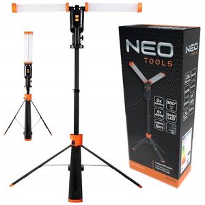 Neo LAMPA PODWÃJNA NA STATYWIE 360 STOPNI 2X4300LM