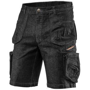 Neo Krótkie spodenki robocze DENIM, czarne, rozmiar XXXL