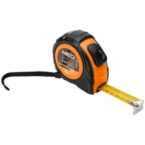 Neo Miara zwijana stalowa 10 m x 25 mm, auto blokada, dwa przyciski stop