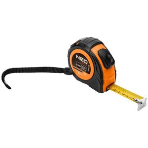 Neo Miara zwijana stalowa 5 m x 25 mm, auto blokada, dwa przyciski stop