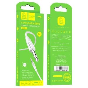 Kabel Vega KABEL STEREO DENMEN JACK DO JACK 3,5 CALA BIAŁY 1M DX01>