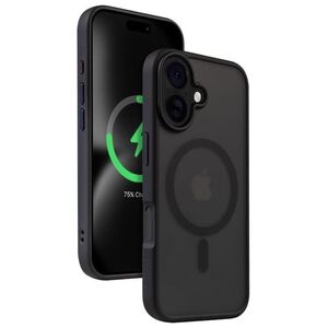 Crong Crong Hybrid Frost MAG Cover - Etui z MagSafe do iPhone 16 (czarny)
