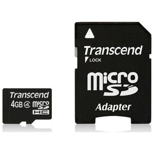 Karta Transcend TS4GUSDHC4 MicroSDHC 4 GB Class 4  (TS4GUSDHC4)