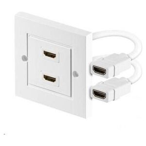 PremiumCord Panel 2x HDMI żeńskie, biały (kphdmz02)