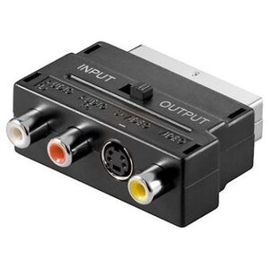 Adapter AV PremiumCord Scart - RCA (Cinch) x3 + S-Video czarny