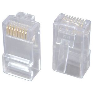 Solarix modular plug 8p8c CAT6 folded, unshielded, for wire KRJ45/6SLD-100