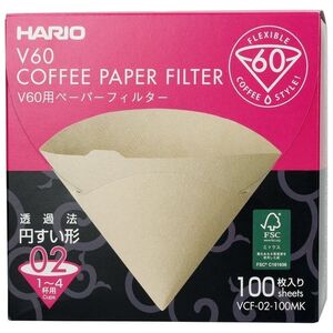 Hario filtry papierowe Misarashi brązowe - V60-02 - Karton 100 Sztuk