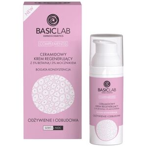 Basiclab Ceramidowy krem regenerujący z 5% Betainą i 3% mocznikiem bogata konsystencja 50ml