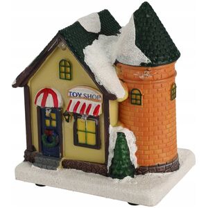 Dekoracja świąteczna Home Styling Collection Figurka dekoracyjna, domek świąteczny, 10 x 14 cm