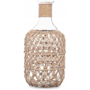 Gift Decor Ozdobna butelka w plecionce ze sznurka
