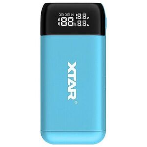 Ładowarka Xtar XTAR ŁADOWARKA/POWERBANK DO AKUMULATORÓW CYLINDRYCZNYCH LI-ION 18650/20700/21700 NIEBIESKI PB2S