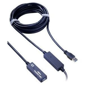 Kabel USB PremiumCord USB-A - USB-A 10 m Czarny (ku3rep10)