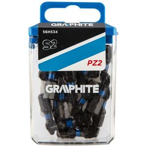 Graphite Końcówka wkrętakowa (Bity udarowe PZ2 x 25 mm, 20 szt.)