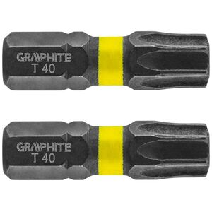 Graphite Końcówka wkrętakowa (Bity udarowe TX40 x 25 mm, 2 szt.)