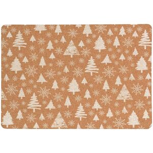 Dekoracja świąteczna Home Styling Collection Mata korkowa, świąteczny wzór, 40 x 30 cm