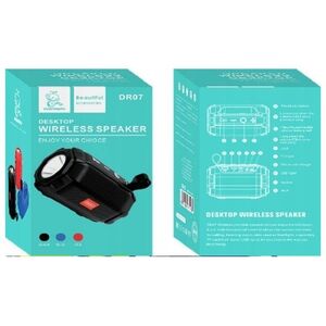 Głośnik Denmen GŁOŚNIK BLUETOOTH SPEAKER DENMEN 3W CZARNY TF BT 5.0 ROZMOWY DR07