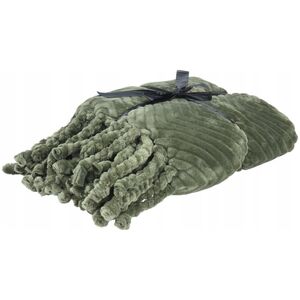 Home Styling Collection Kocyk boho z frędzlami, 100% poliester, 130 x 160 cm