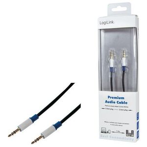 Kabel LogiLink Jack 3.5mm - Jack 3.5mm 1.5m czarny (BASC15)