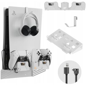 JYS Uchwyt Ścienny + Ładowarka do Padów 2w1 do Sony PlayStation PS 5 / PS5 (PS5181)