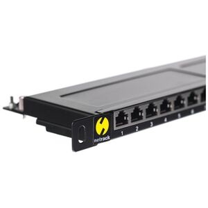 NetRack Patch panel 19'' 0,5U 24-porty Kat. 6 FTP Czarny (104-13)