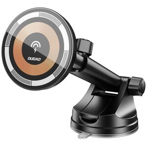 Dudao Uchwyt samochodowy magnetyczny Dudao F12MAX+ z ładowarką indukcyjną na kokpit MagSafe 15W czarny