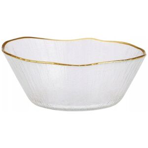 Home Styling Collection Szklana miska ze złotą obwódką DATURA, 15 cm