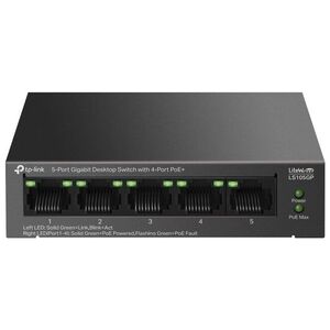 Switch TP-Link TP-Link LiteWave switch LS105GP (5xGbE, 4xPoE+, 65W, fanless)