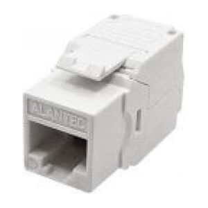 Adapter AV Alantec Moduł keystone RJ45 beznarzędziowy UTP kat.5e, SLIM, kolor biały ALANTEC