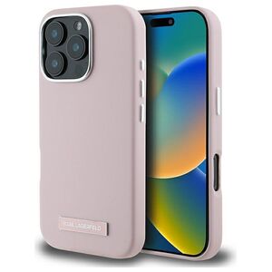 Karl Lagerfeld case for iPhone 16 Pro Max 6,9&quot; KLHMP16XPGMSRPP pink Hard FW Metal Plate MagSafe 3666339319038