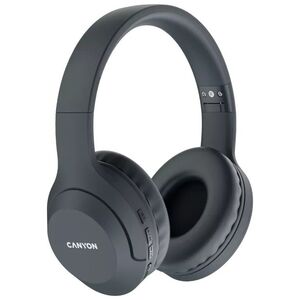 Słuchawki Canyon CANYON BTHS-3, Canyon Bluetooth headset,with microphone, BT V5.1 JL6956, battery 300mAh, Type-C charging plug, PU material, size:168*190*78mm, charging cable 30cm and audio cable 100cm, Dark grey