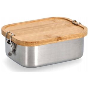 Zeller Lunchbox με καπάκι από μπαμπού με κλιπ, 16 x 11,5 x 6 cm 13461912 4003368193724