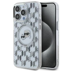 Original Case IPHONE 15 PRO Karl Lagerfeld IML Monogram Karl&Choupette Head MagSafe (KLHMP15LHMCKMHT) transparent 3666339285326