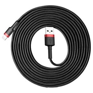 Kabel USB Baseus USB-A - Lightning 3 m Czarno-czerwony (CALKLF-R91)
