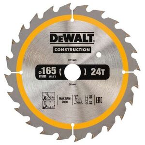 Dewalt piła tarczowa 165x20mm, 24 zębów (DT1949-QZ)